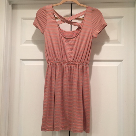 Soprano Orange Striped Dress - Picture 2 of 3